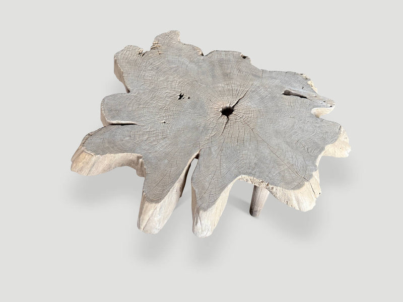 Amorphous Mid Century Style Bleached Coffee Table