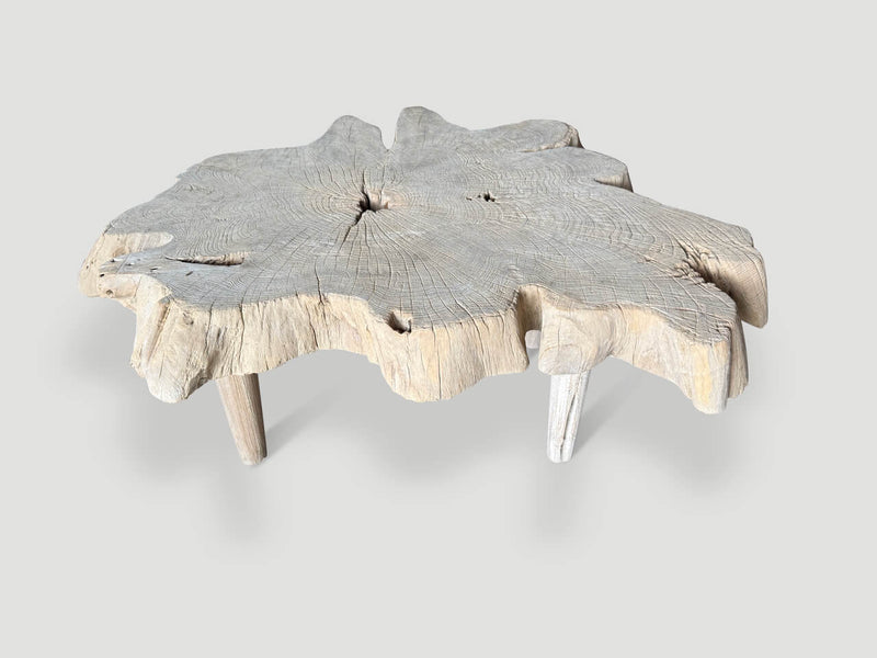 Amorphous Mid Century Style Bleached Coffee Table