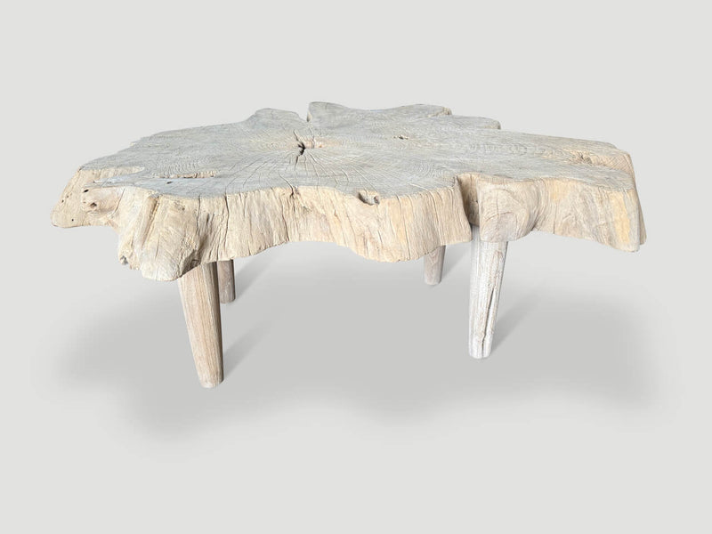 Amorphous Mid Century Style Bleached Coffee Table