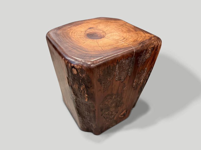 Sculptural Teak Side Table