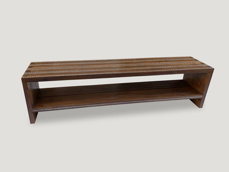 Shell Inlaid Console Table