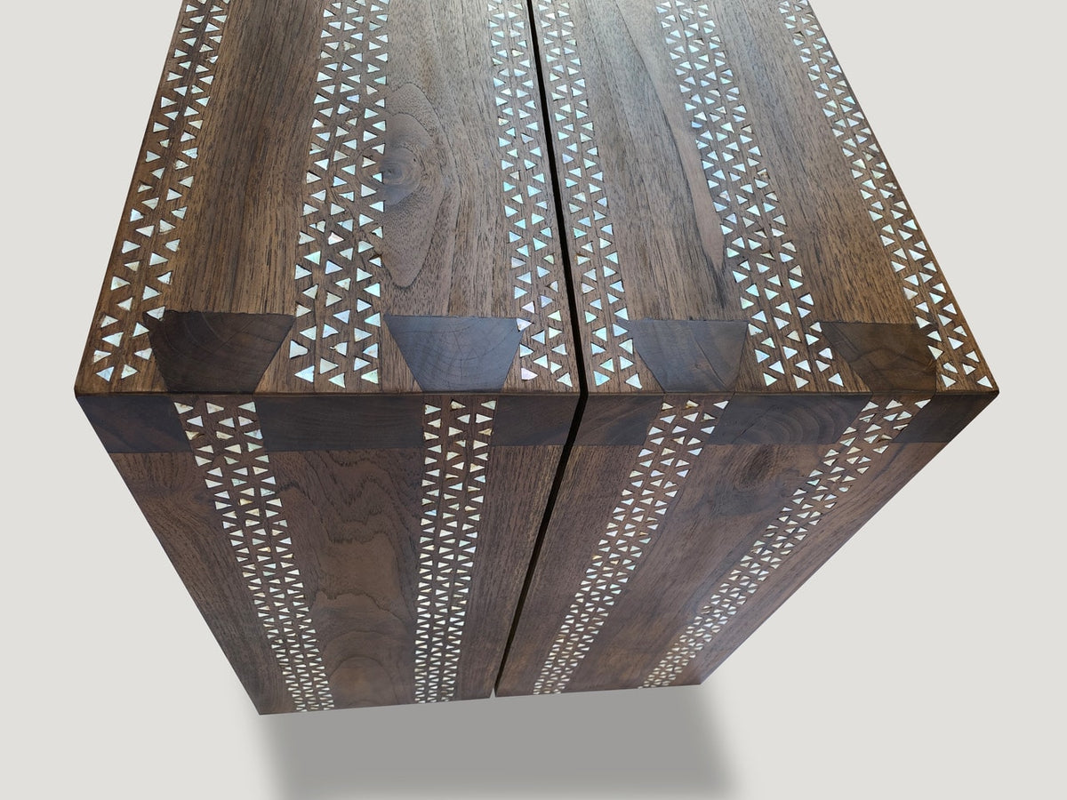 Shell Inlaid Console Table