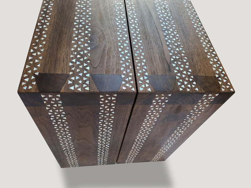 Shell Inlaid Console Table