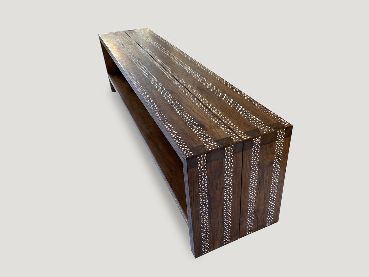 Shell Inlaid Console Table