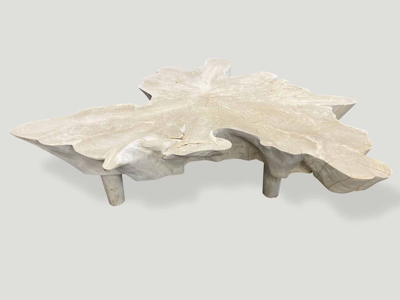 Amorphous Mid Century Style Bleached Coffee Table