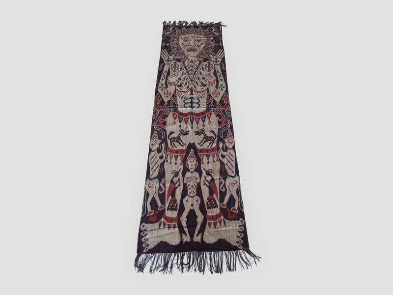 Antique Sumba Hinggi Hip Cloth With A Suede Border