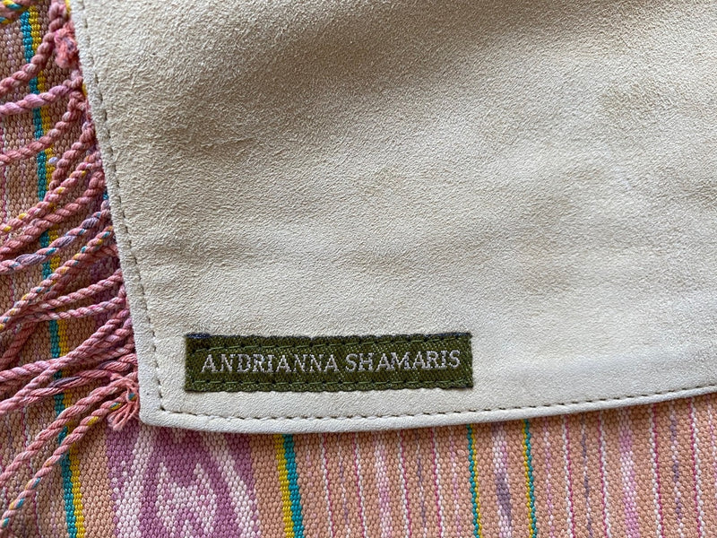 Antique Textile Backed in Suede