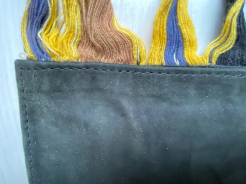 Antique Ikat Backed in Suede