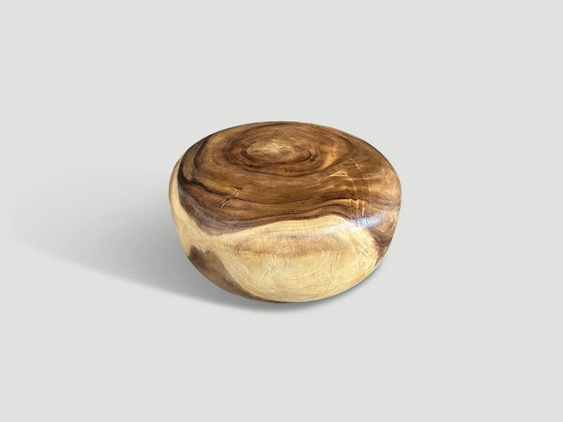 Impressive Drum Style Solid Wood Coffee Table