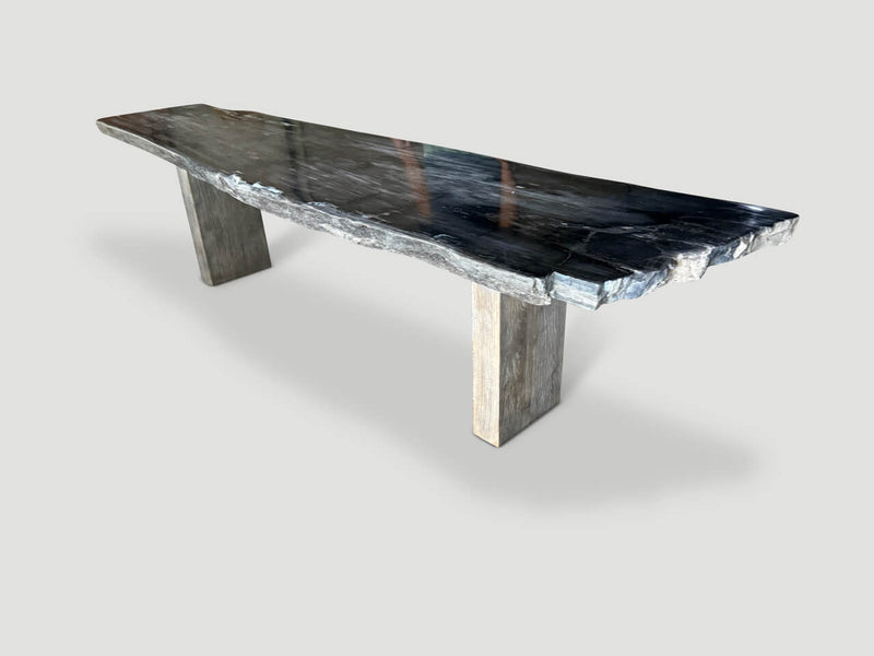 Exquisite High Quality Petrified Wood Dining Table Or Console Table