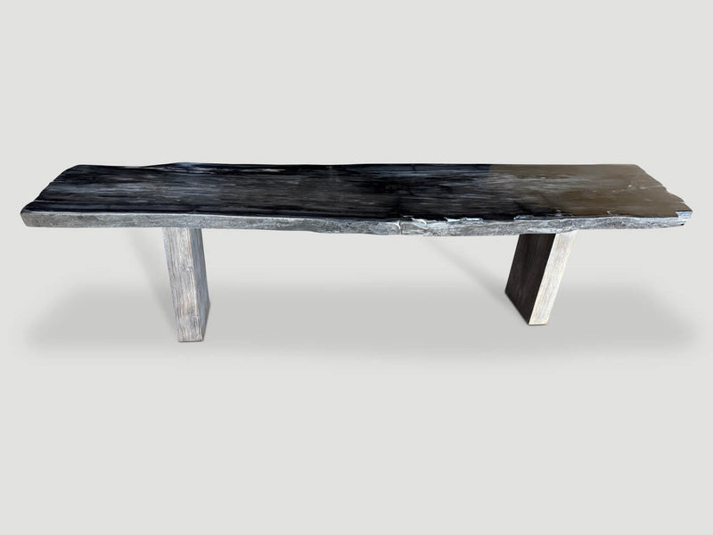 Exquisite High Quality Petrified Wood Dining Table Or Console Table