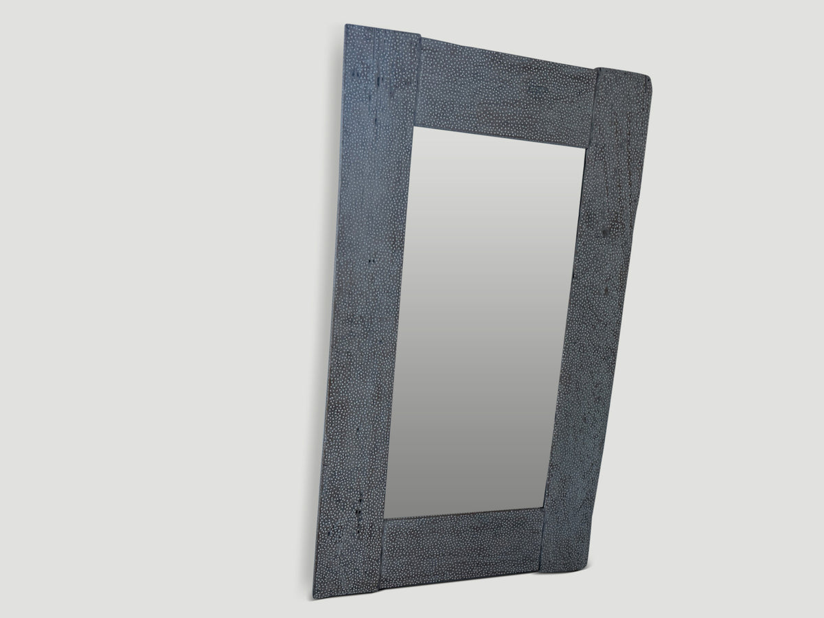 Shell Inlaid Teak Wood Frame Mirror