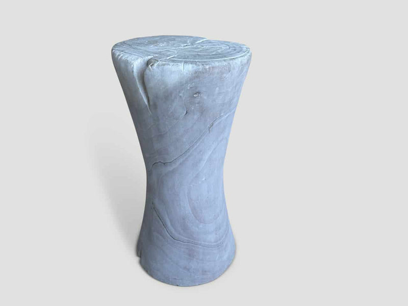Hourglass Bleached Side Table or Stool