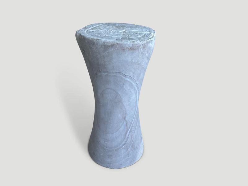 Hourglass Bleached Side Table or Stool