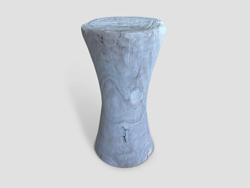 Hourglass Bleached Side Table or Stool