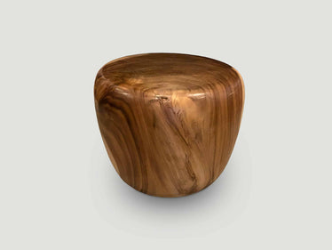Drum Shape Suar Wood Coffee Table or Side Table