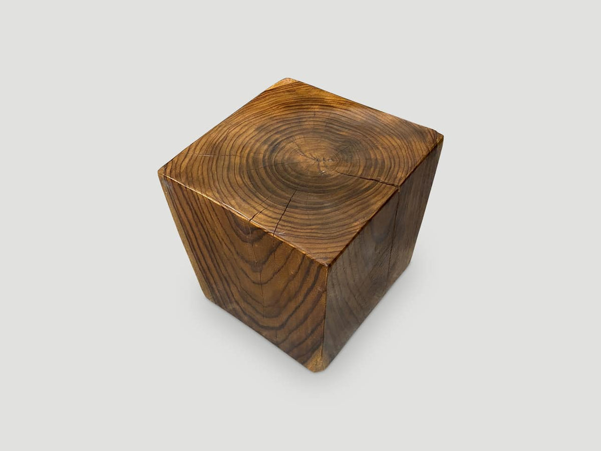 Sono Wood Cube Side Table