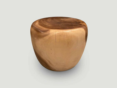 Drum Shape Suar Wood Coffee Table or Side Table