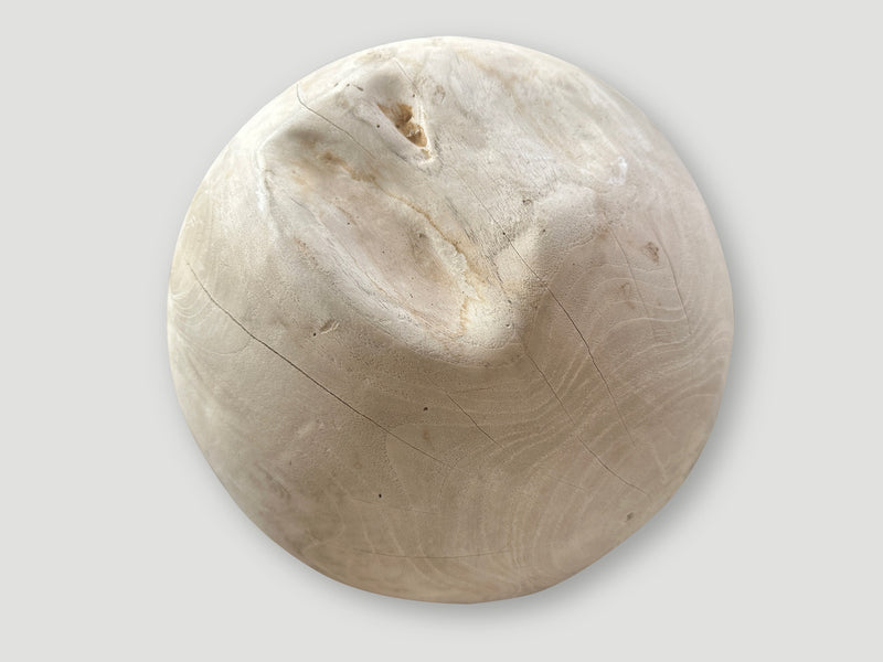 Sculptural Bleached Sphere on a Stand