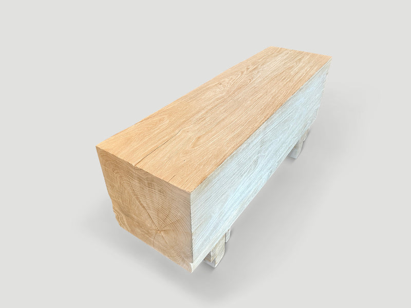 Minimalist Bleached Log Style Bench