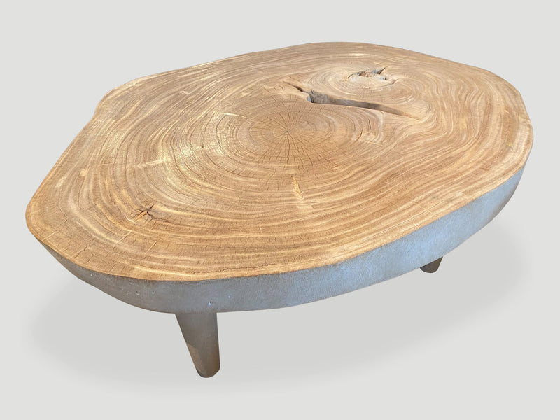 Amorphous Single Slab Mid Century Modern Coffee Table