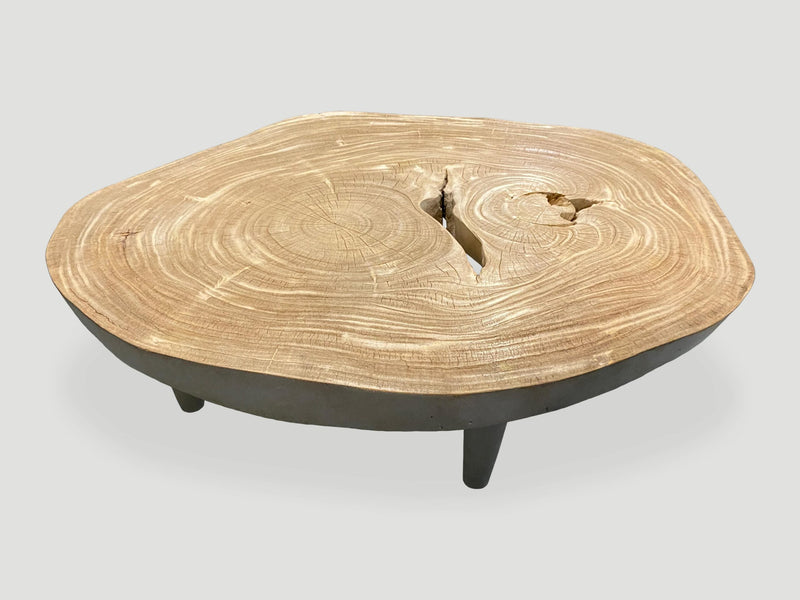 Amorphous Single Slab Mid Century Modern Coffee Table