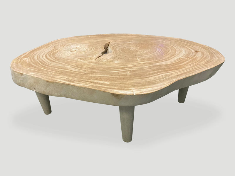 Amorphous Single Slab Mid Century Modern Coffee Table