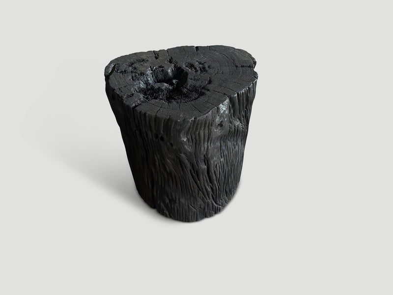 Ulin Wood Charred Side Table or Stool