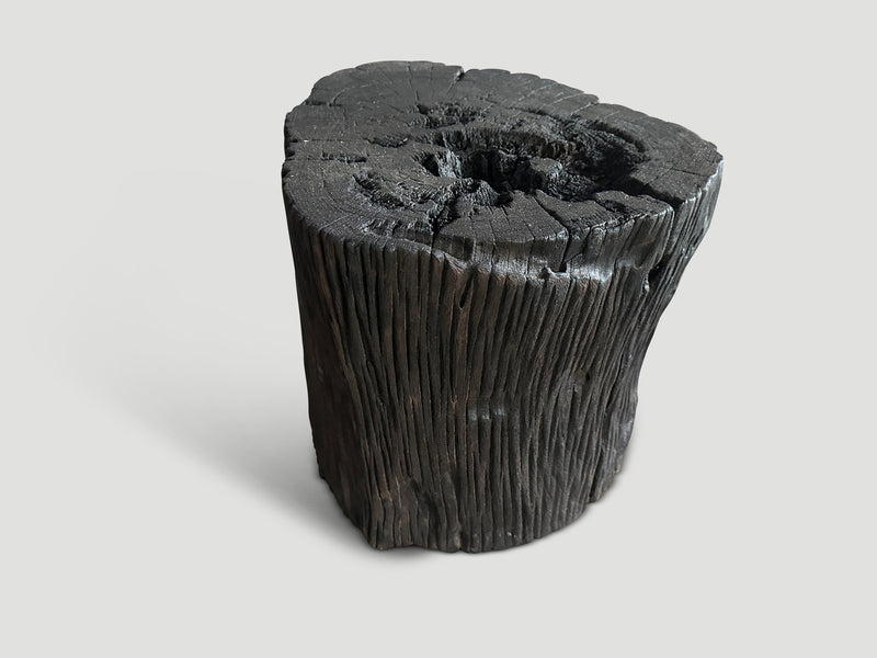Ulin Wood Charred Side Table or Stool