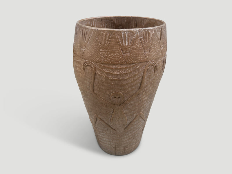 Impressive Hand Carved Antique Container