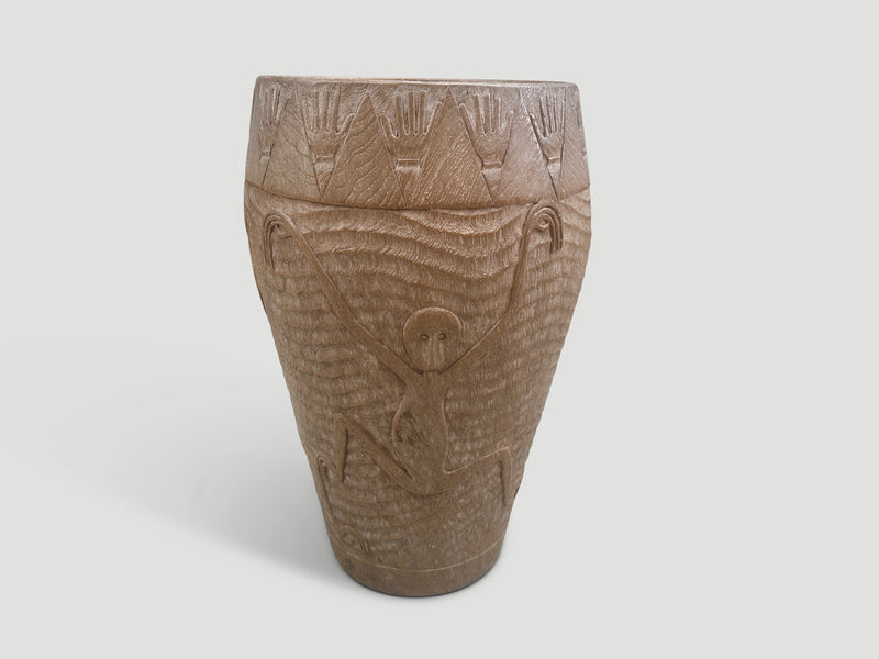 Impressive Hand Carved Antique Container