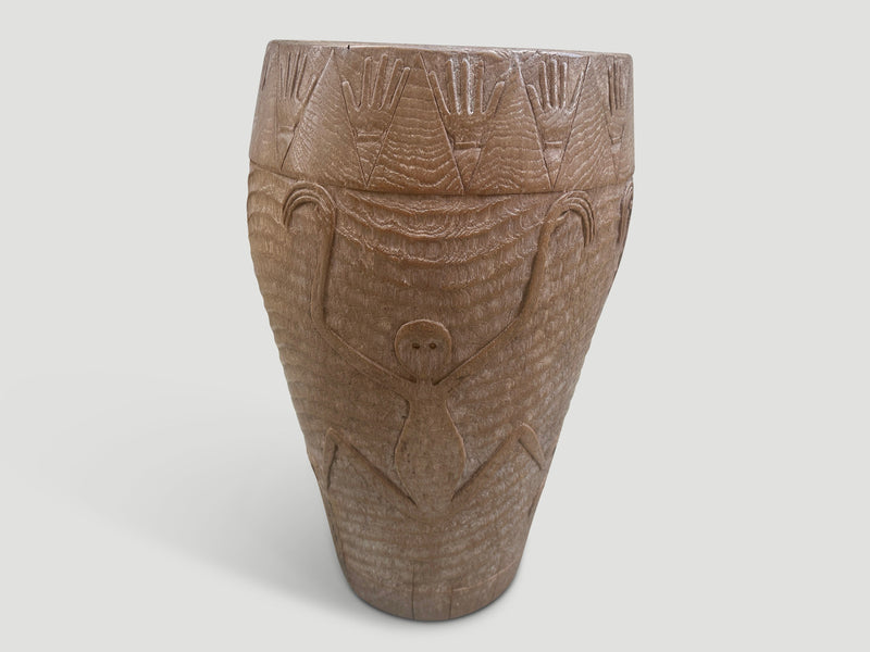 Impressive Hand Carved Antique Container