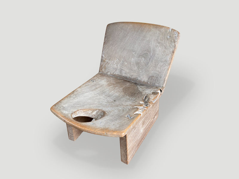 Low Antique Chair or Side Table