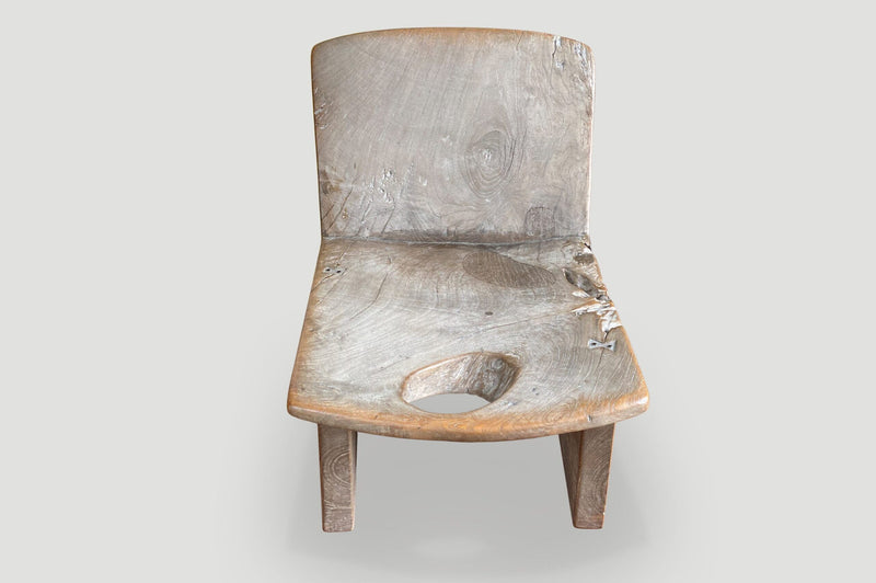 Low Antique Chair or Side Table