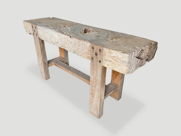 Impressive Log Style Console Table