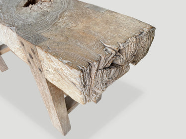 Impressive Log Style Console Table