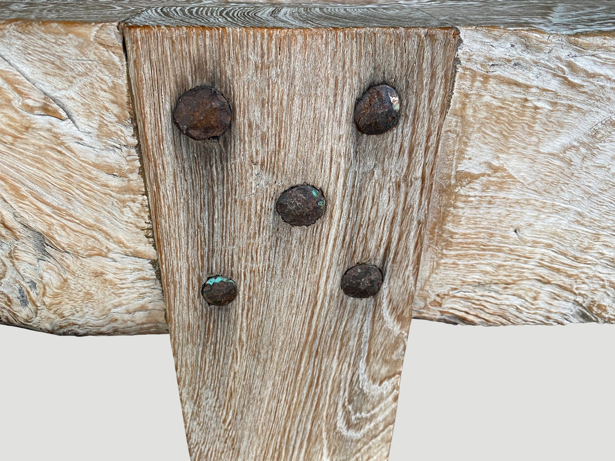Impressive Log Style Console Table
