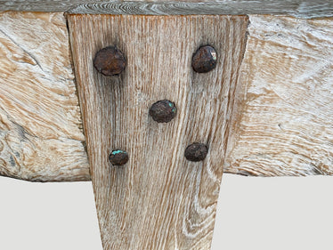 Impressive Log Style Console Table