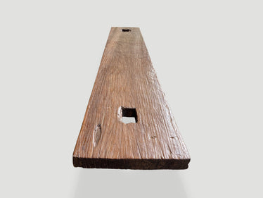 Brutalist Reclaimed Teak Bench