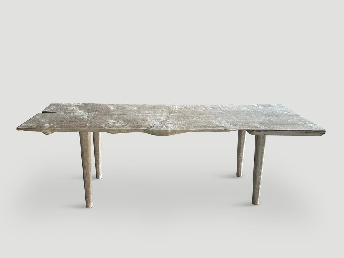 St. Barts Bleached Teak Wood Dining Table