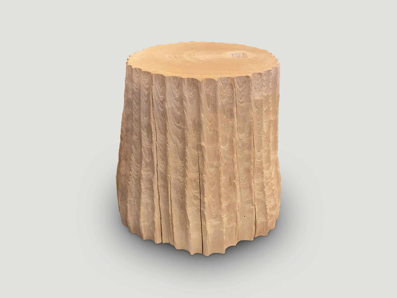 Minimalist Bleached Teak Side Table
