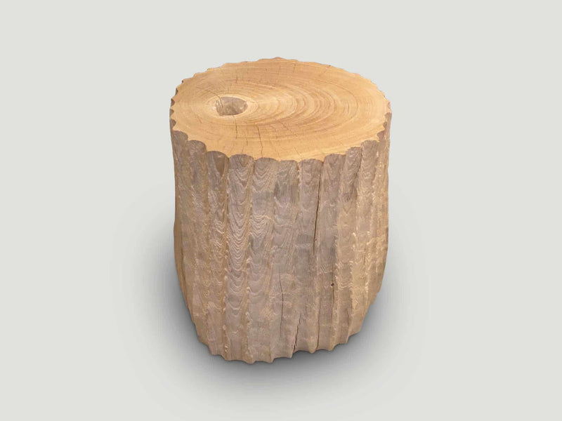 Minimalist Bleached Teak Side Table