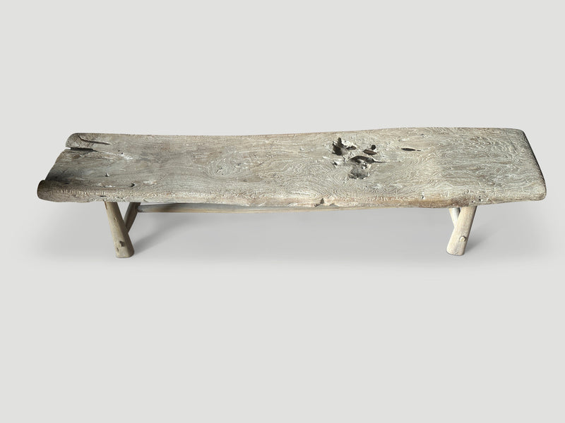 Minimalist Organic Wood Bench