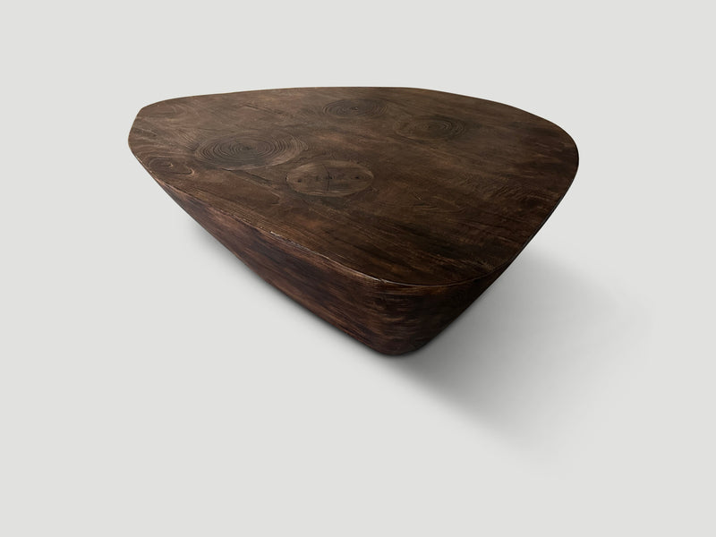 Single Charred Minimalist Teak Coffee Table