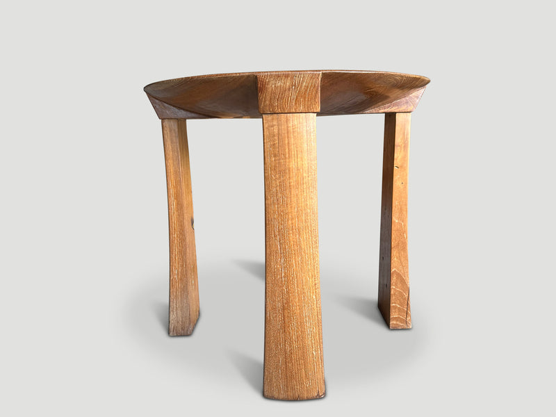 Bevelled Top Tall Side Table or Entry Table