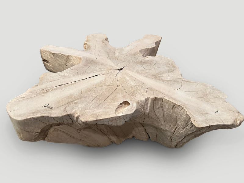 Amorphous Bleached Teak Coffee Table