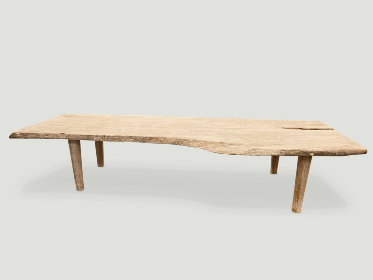 Live Edge Teak Coffee Table or Bench