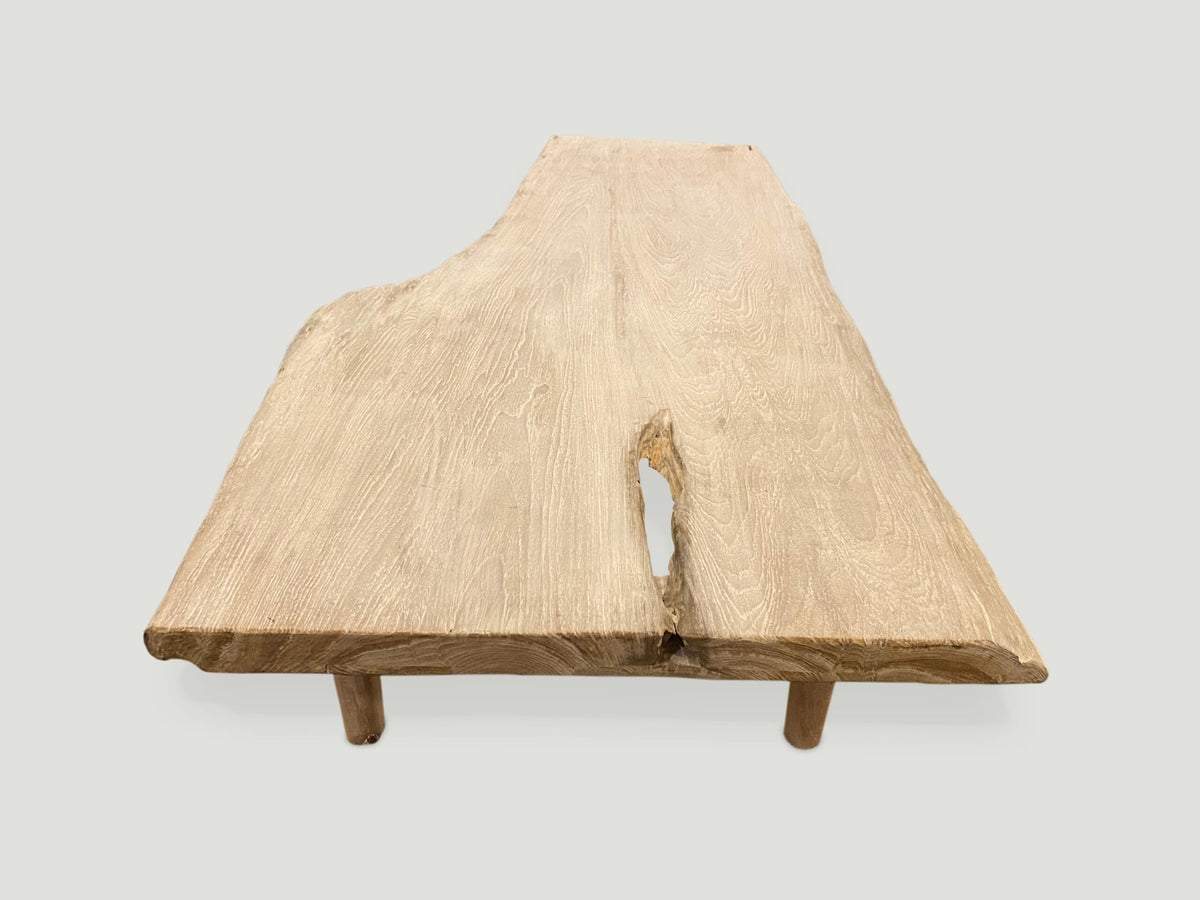 Live Edge Teak Coffee Table or Bench