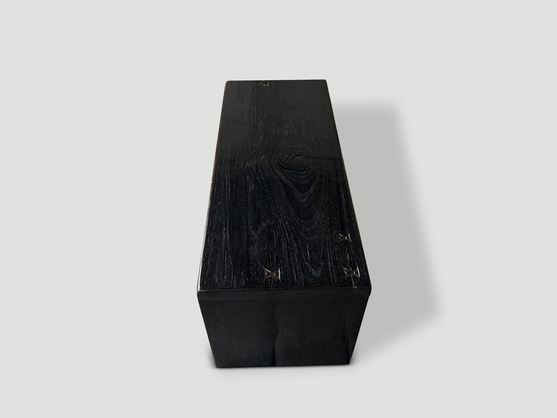 Minimalist Espresso Stained Teak Bench