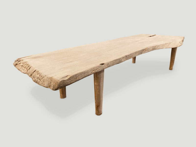 Live Edge Teak Coffee Table or Bench